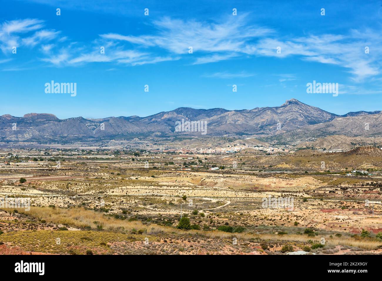 Sierra del Cid landscape scenery near Alicante Alacant mountains in Spain Stock Photo