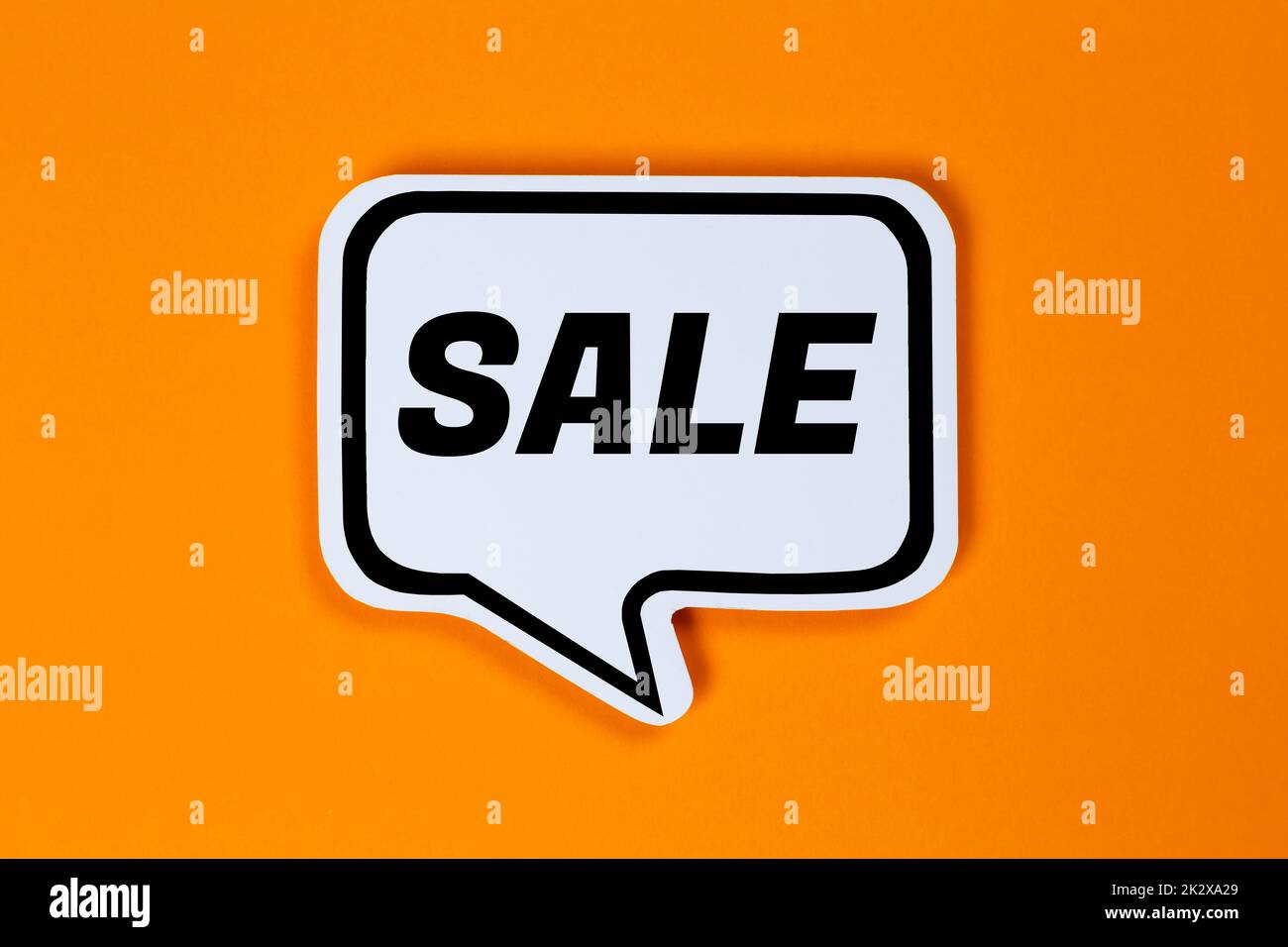 Sale shopping offer speech bubble communication concept talking saying Stock Photo