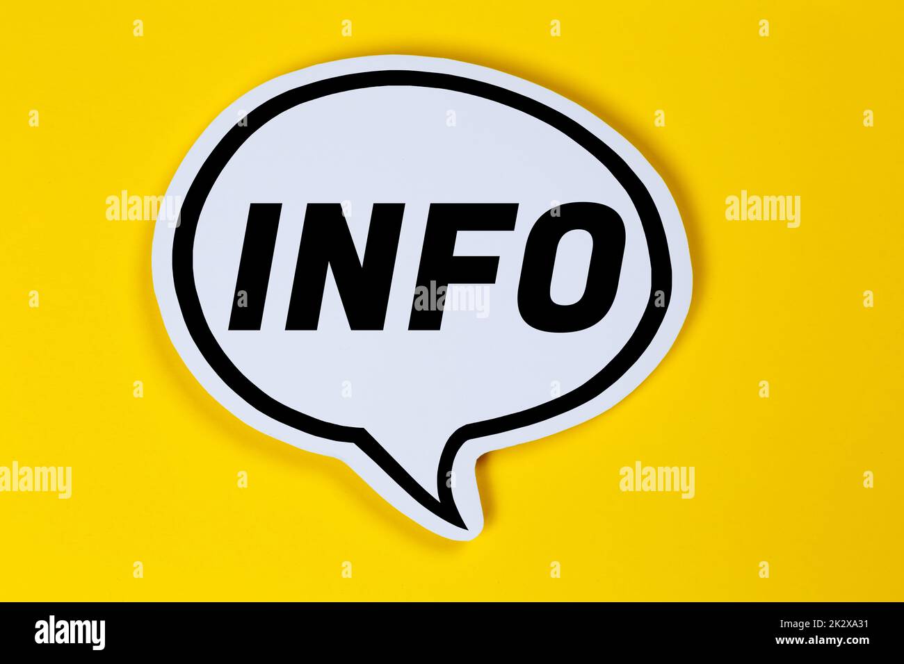 Info information help problem support speech bubble communication concept talking saying Stock Photo