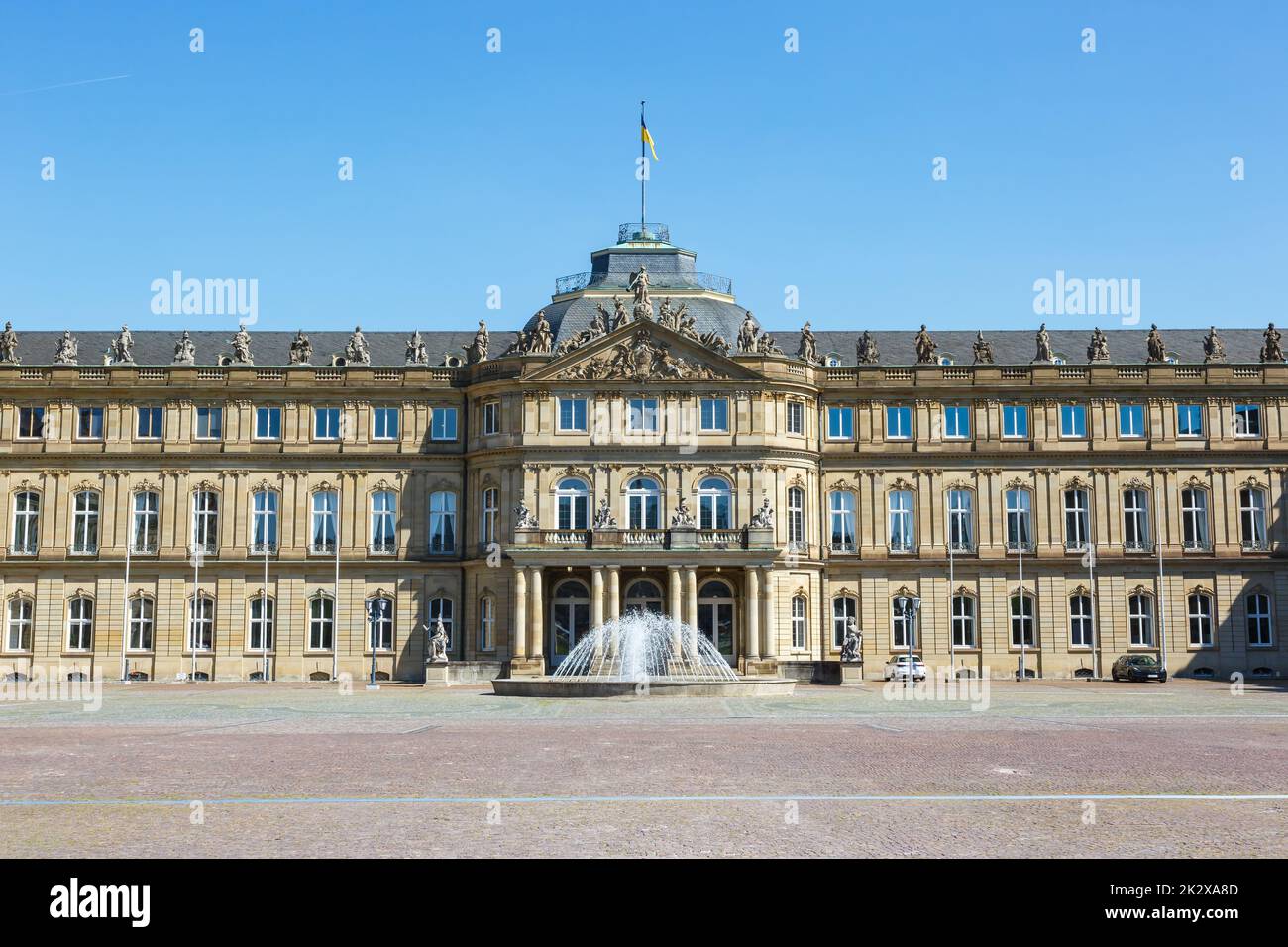 New Castle Neues Schloss Stuttgart architecture town travel in Germany Stock Photo