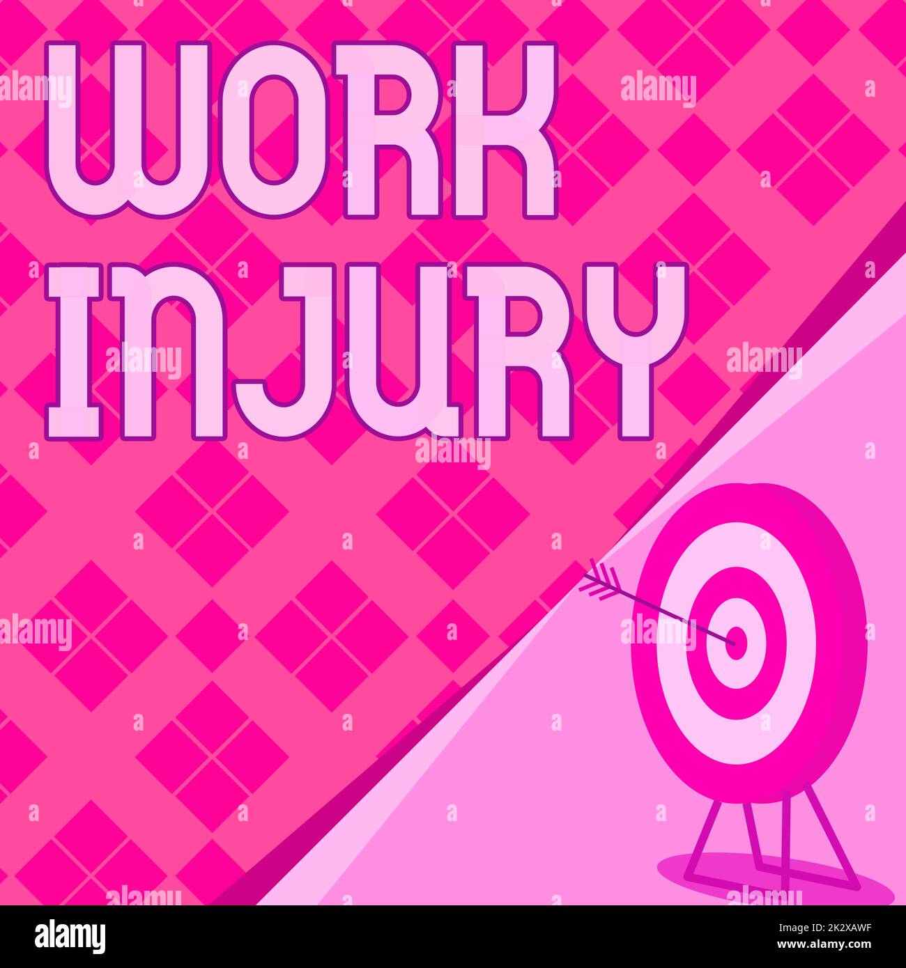 Inspiration showing sign Work Injury. Internet Concept Accident in job Danger Unsecure conditions Hurt Trauma Target With Bullseye Representing Successfully Completed Project. Stock Photo
