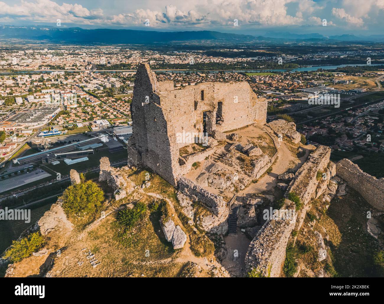 Castle de Crussol in the commune of SaintPéray that dominates the
