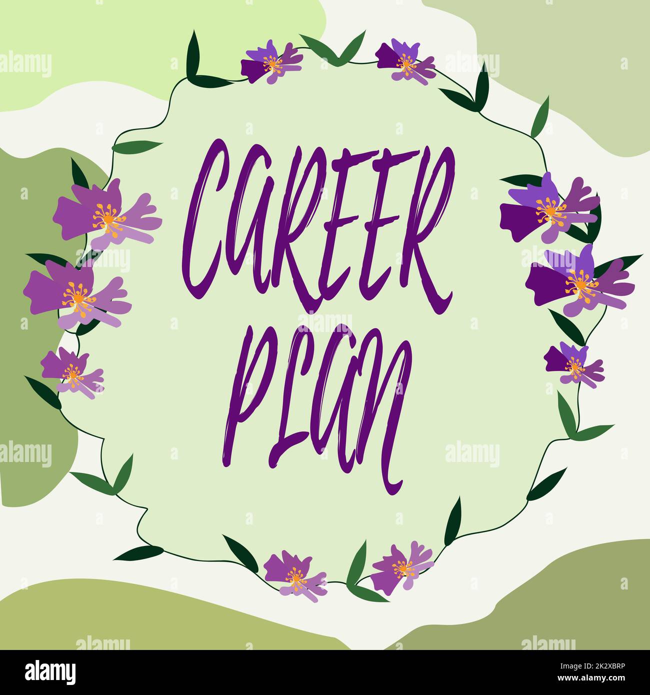 Conceptual display Career Plan. Word for ongoing process where you