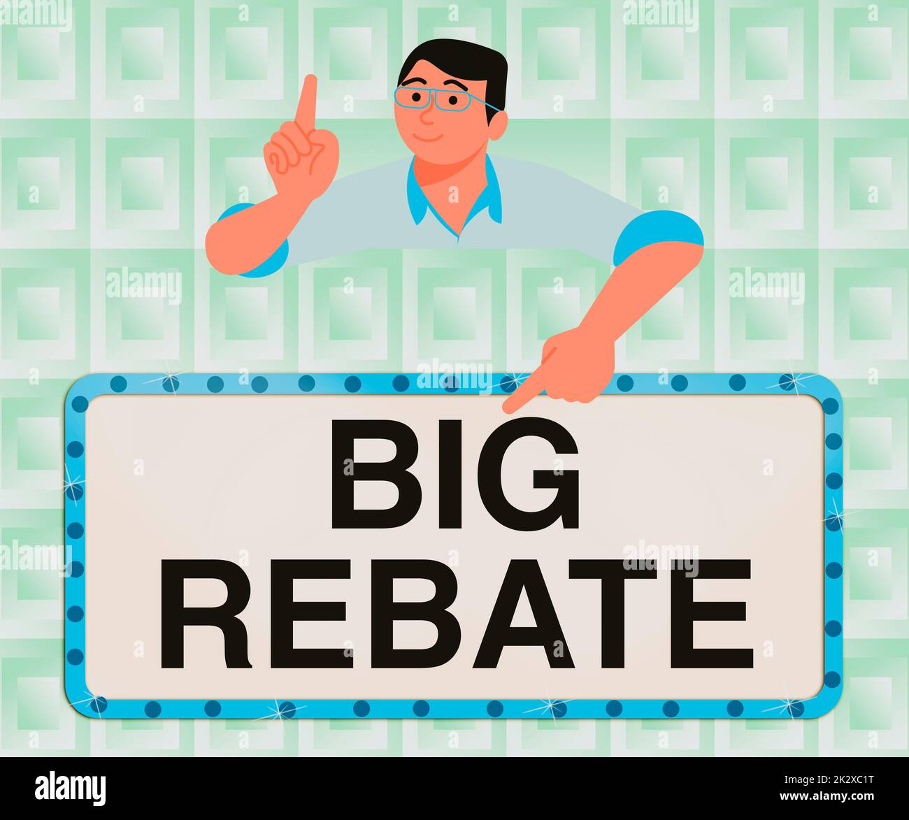Conceptual caption Big Rebate. Business concept Huge rewards that can ...