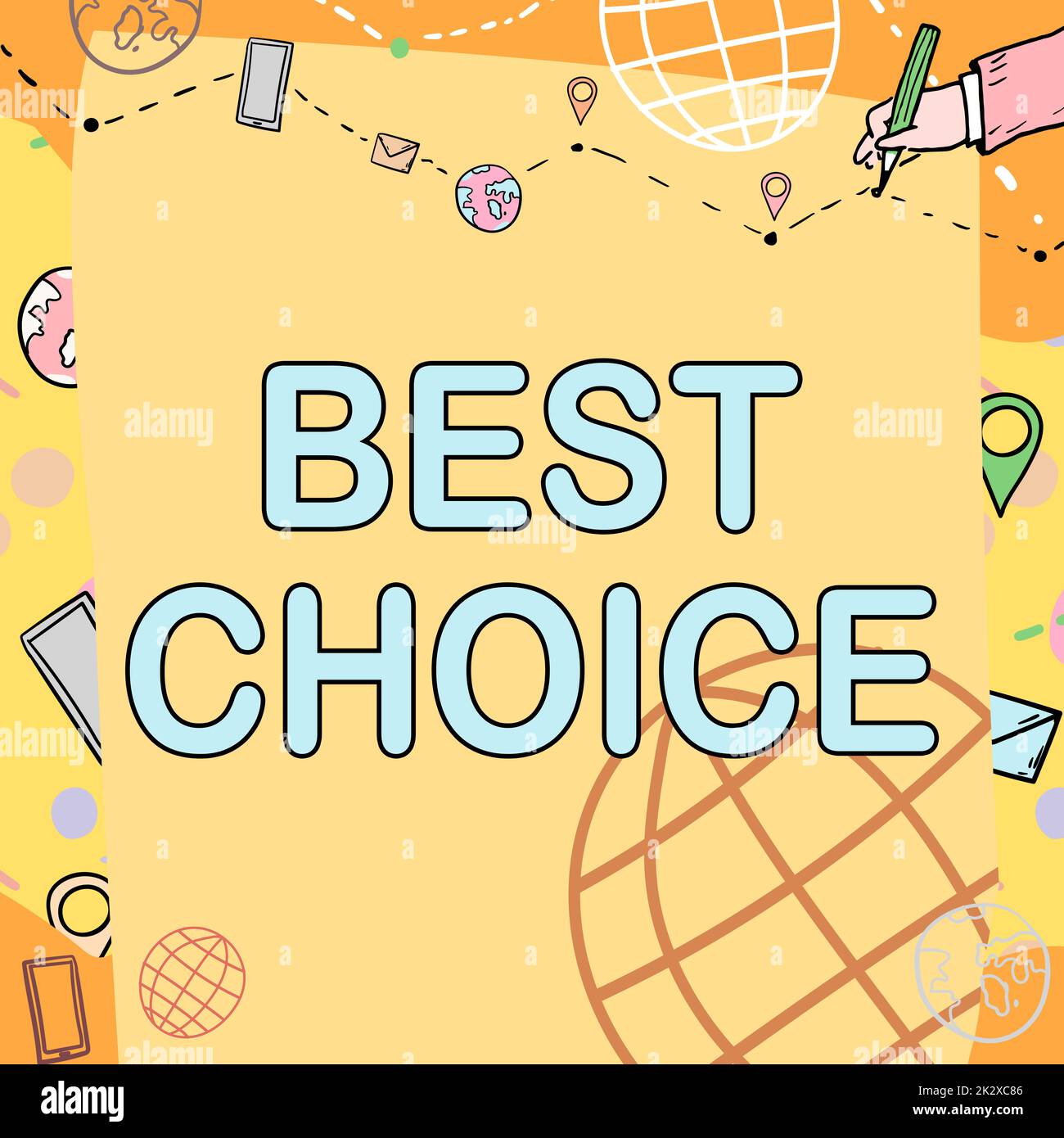 Text caption presenting Best Choice. Business concept act of picking or ...