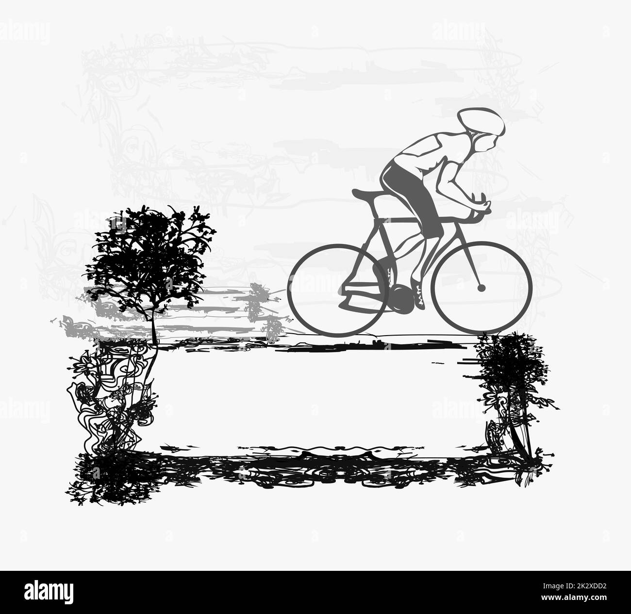 cycling-grunge-poster-stock-photo-alamy