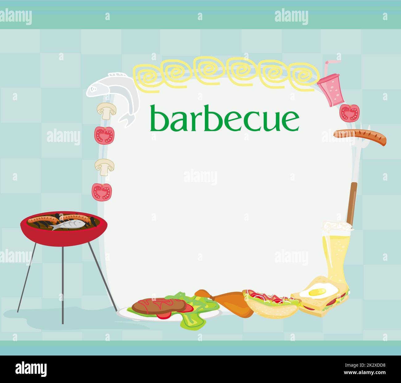 Barbecue Party Invitation Stock Photo - Alamy