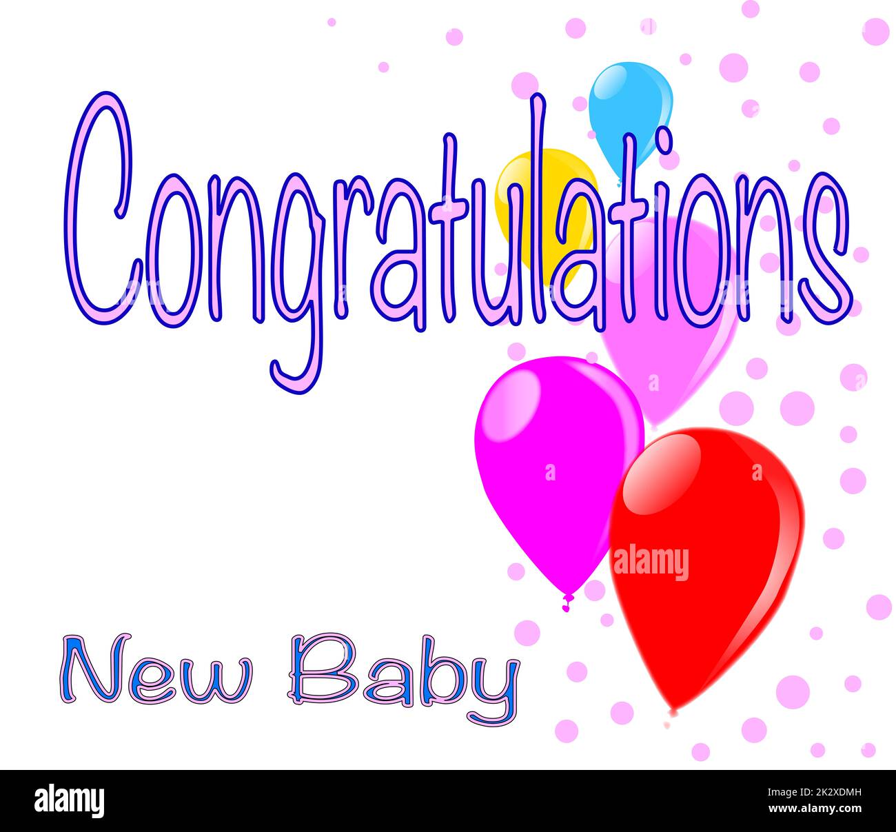 Pink Party Congratulations New BabyBackground Stock Photo Alamy