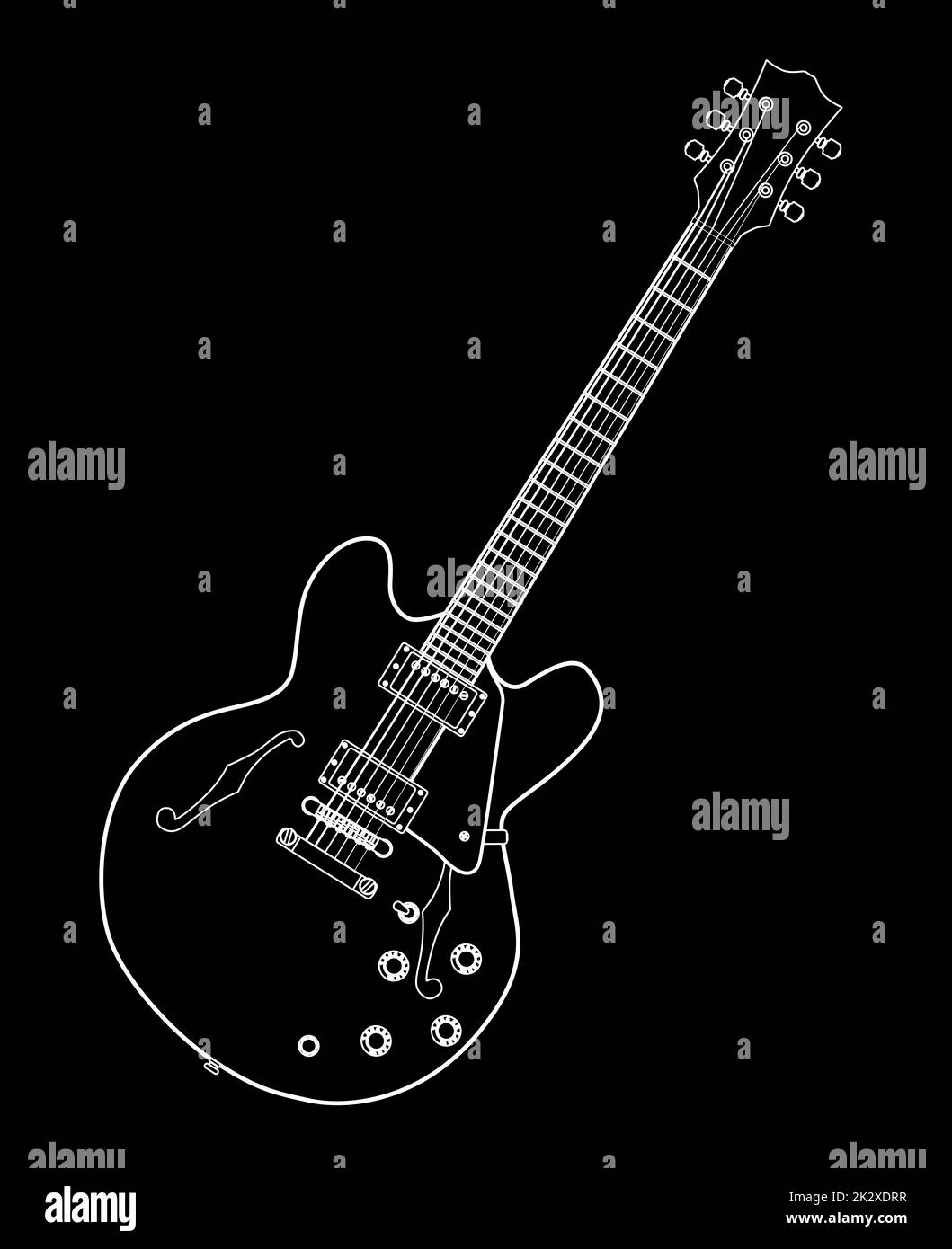 Semi Acoustic Electric Guitar Stock Photo - Alamy