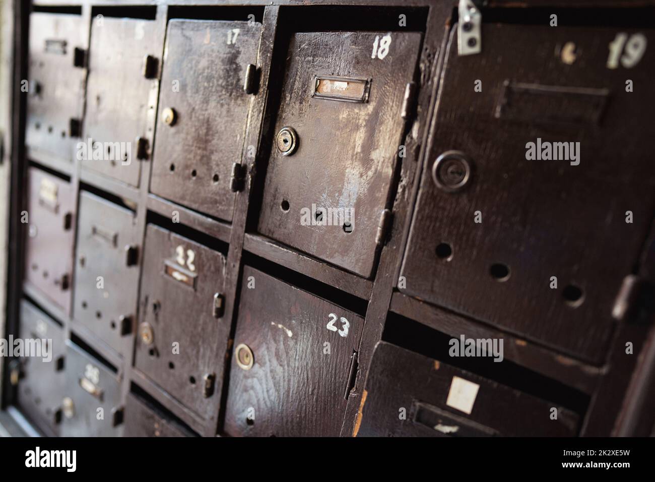 Mail post boxes in apartment hires stock photography and images Alamy