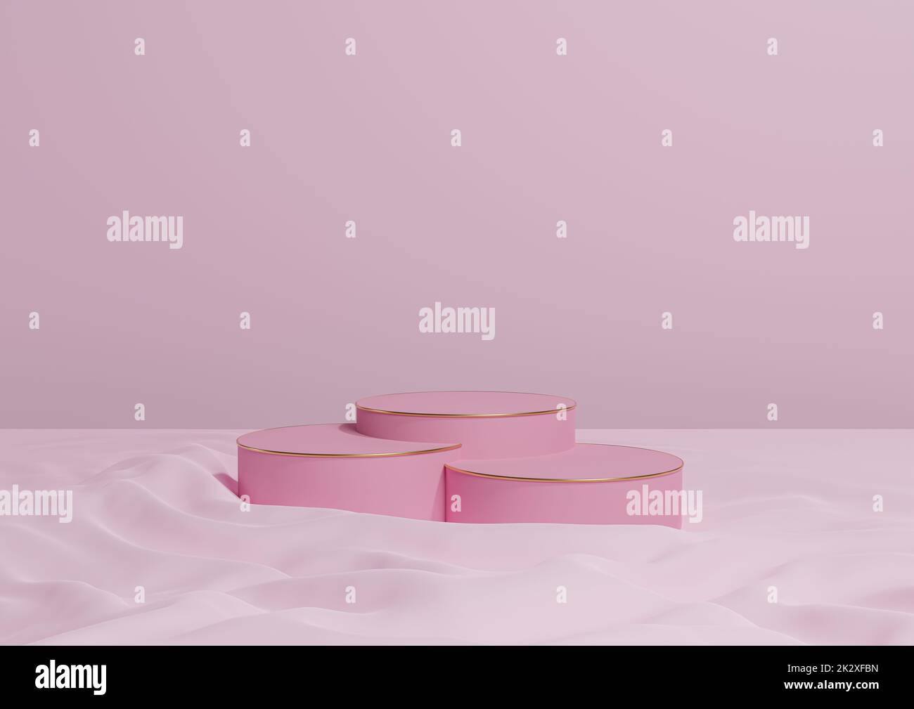 Light, pastel, lavender pink 3D rendering minimal product display three