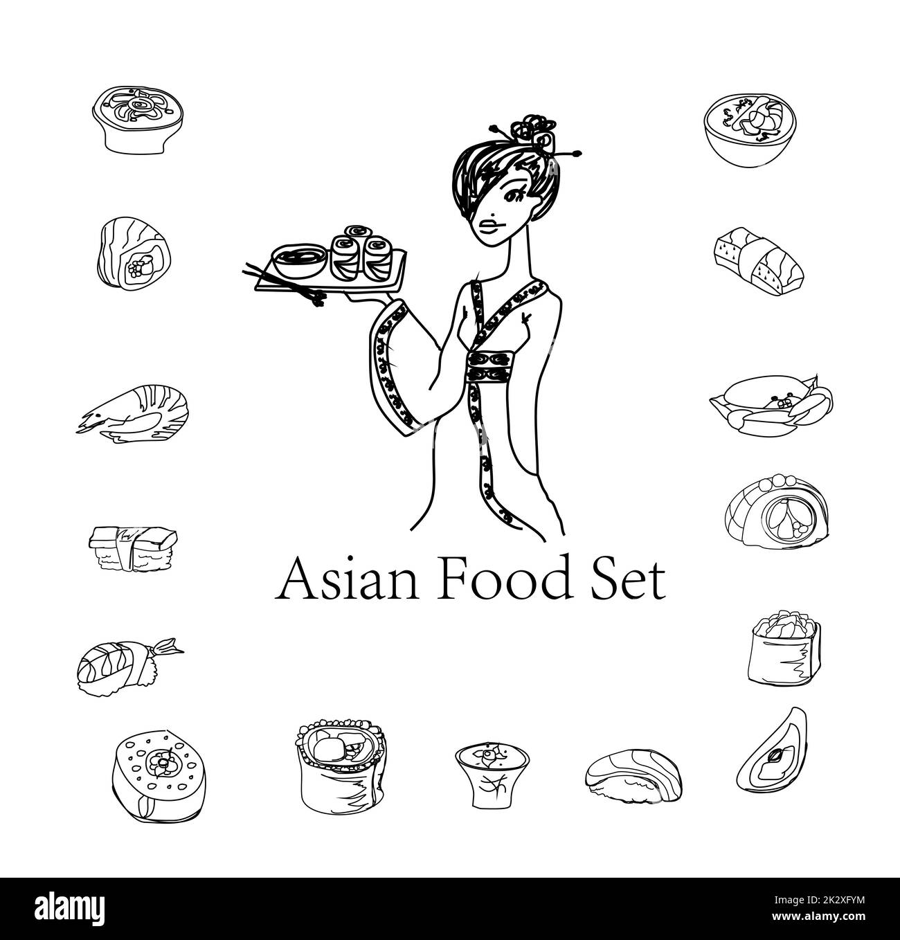 Japanese gourmet Black and White Stock Photos &amp; Images - Alamy