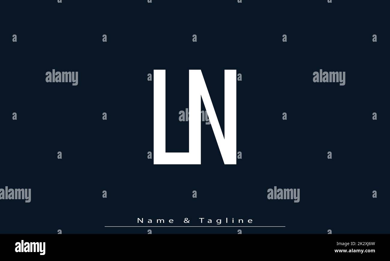 Alphabet letters Initials Monogram logo LN , NL Stock Vector