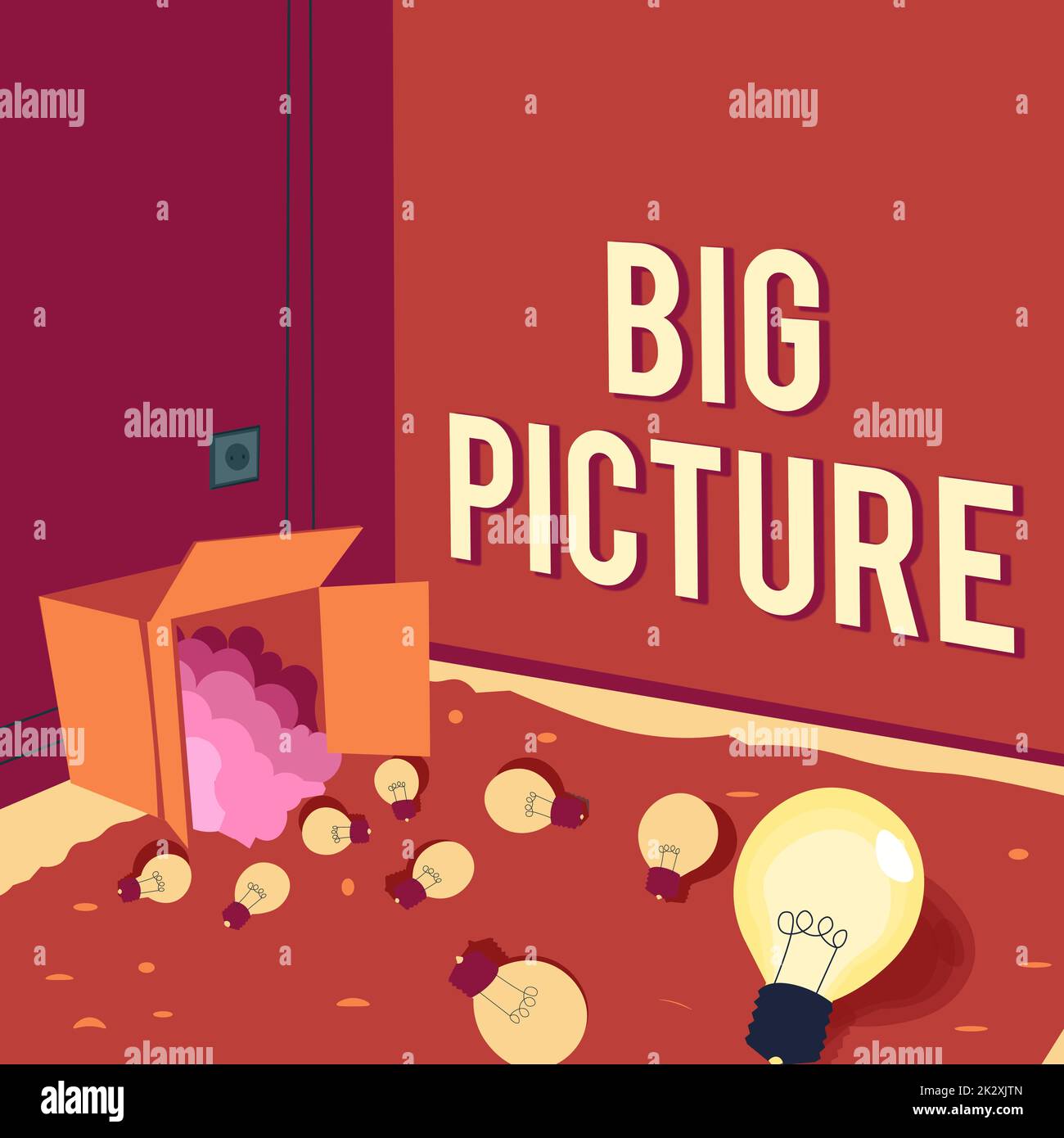 Text showing inspiration Big Picture. Concept meaning most important