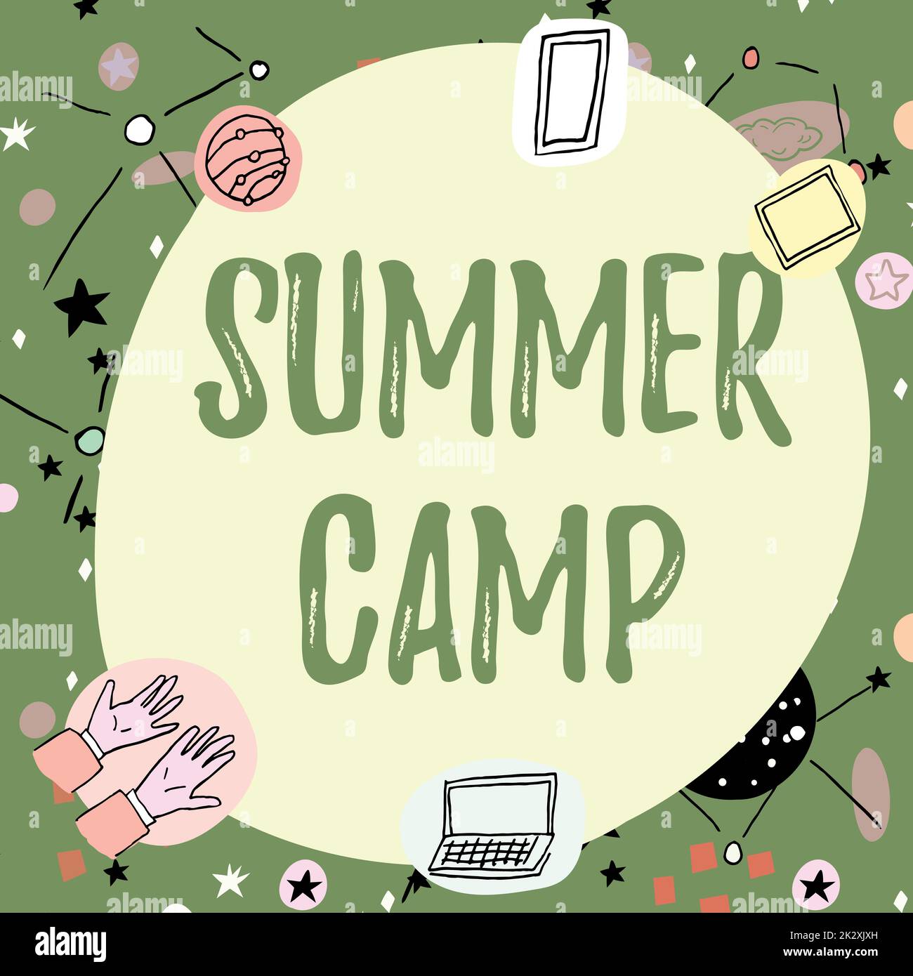 https://c8.alamy.com/comp/2K2XJXH/inspiration-showing-sign-summer-camp-internet-concept-supervised-program-for-kids-and-teenagers-during-summertime-blank-frame-decorated-with-modern-science-symbols-displaying-technology-2K2XJXH.jpg