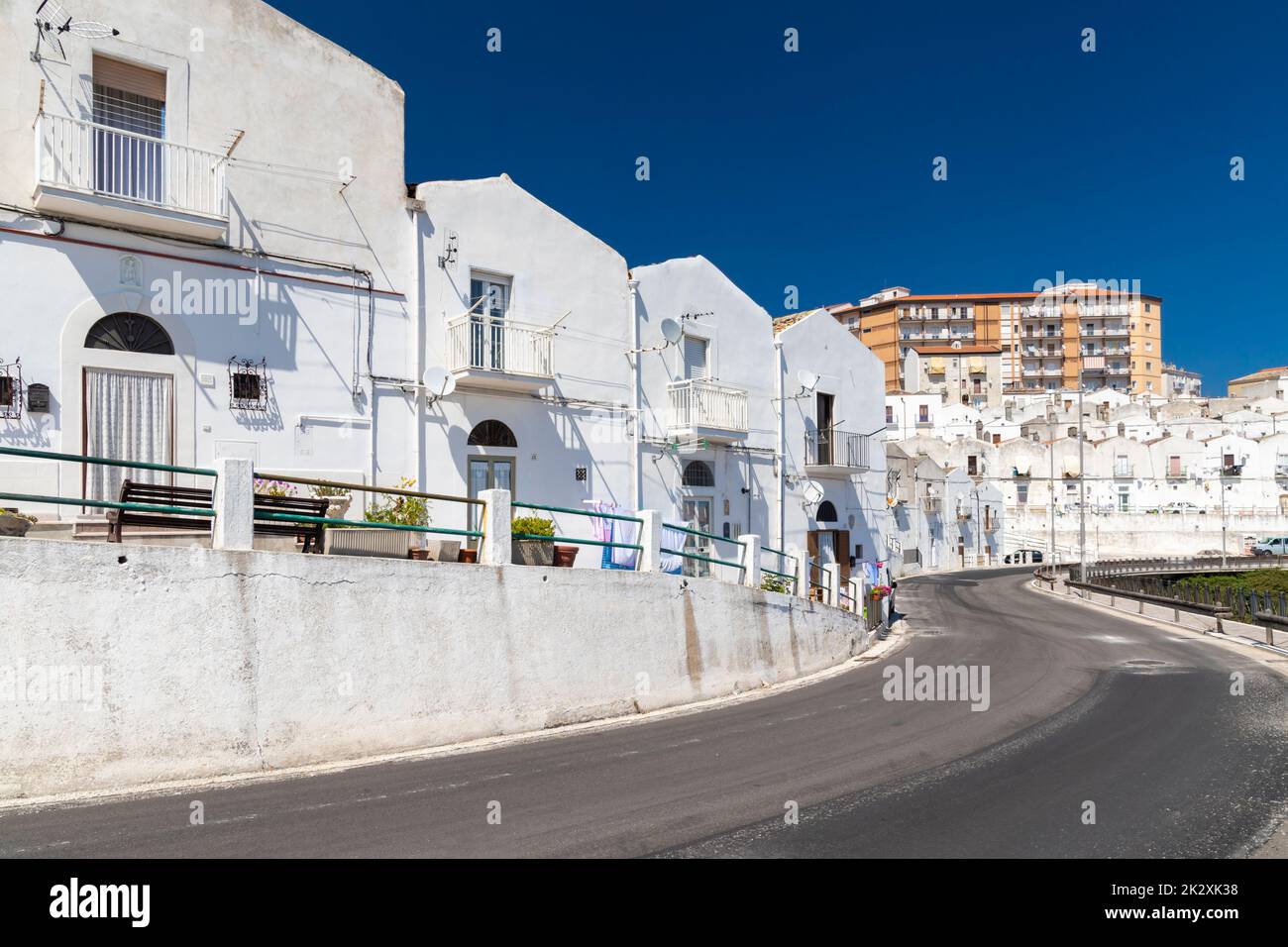 Old town in Monte Sant Angelo, Puglia, Italy Stock Photo