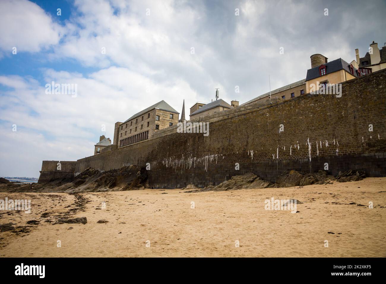 Fortified walls and city of SaintMalo, Brittany, France Stock Photo