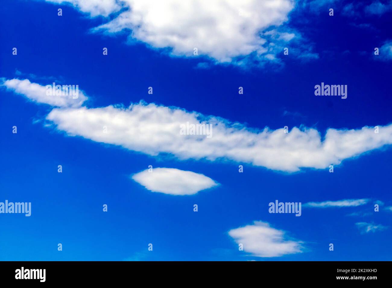Bright blue sky and clouds Stock Photo