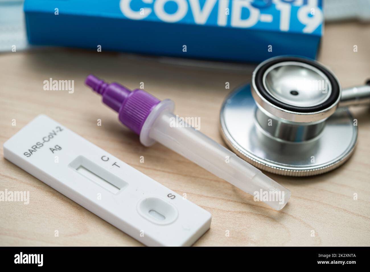Set of Saliva Antigen Test Kit for check Covid19 coronavirus use in