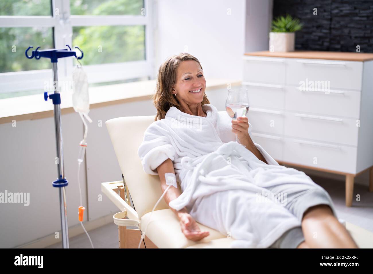 Vitamin Therapy Iv Drip Infusion Stock Photo Alamy