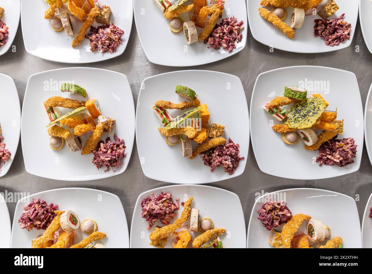 Top view of food appetizer Stock Photo