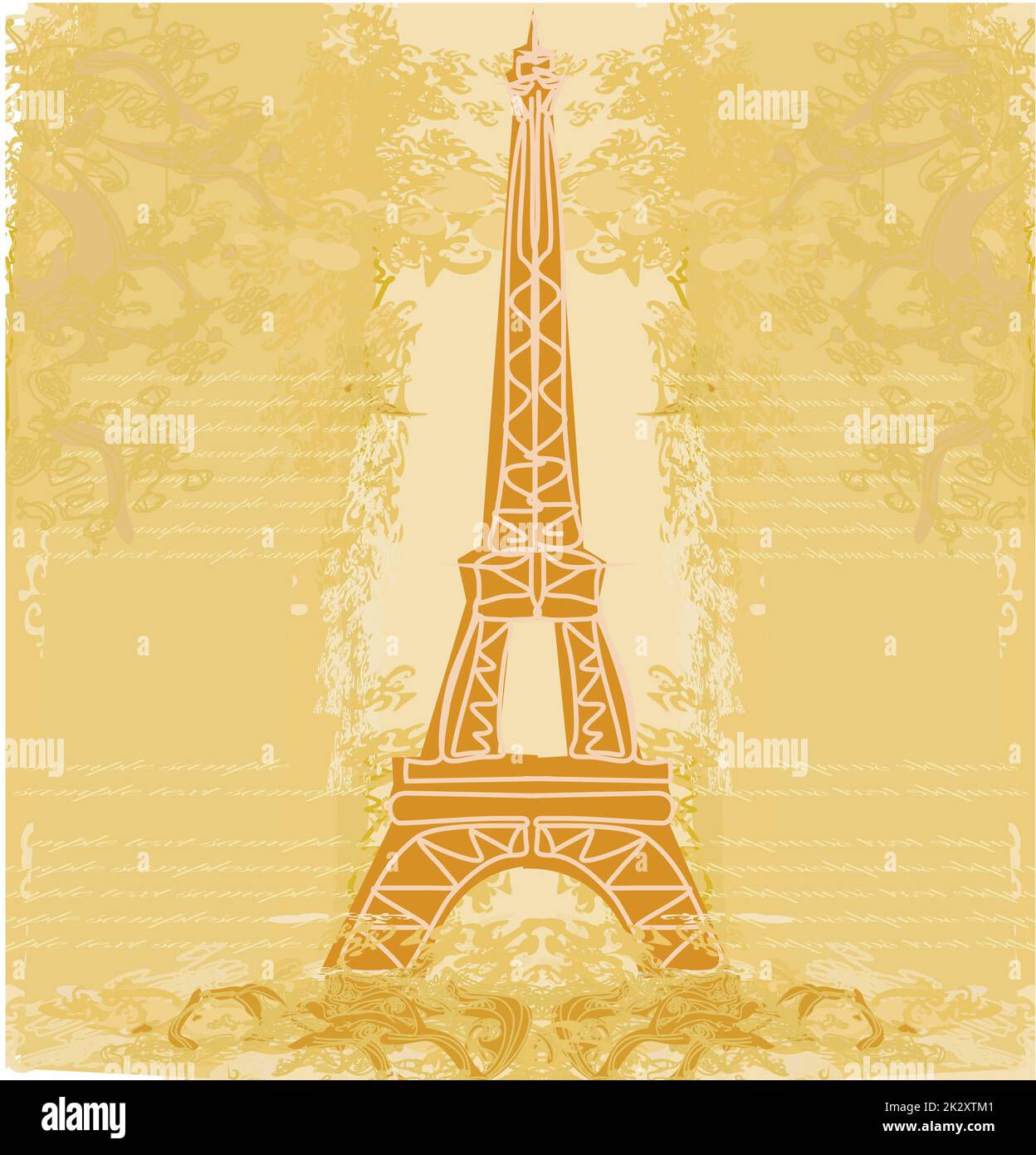 Eiffel tower artistic background. Vector illustration Stock Photo - Alamy
