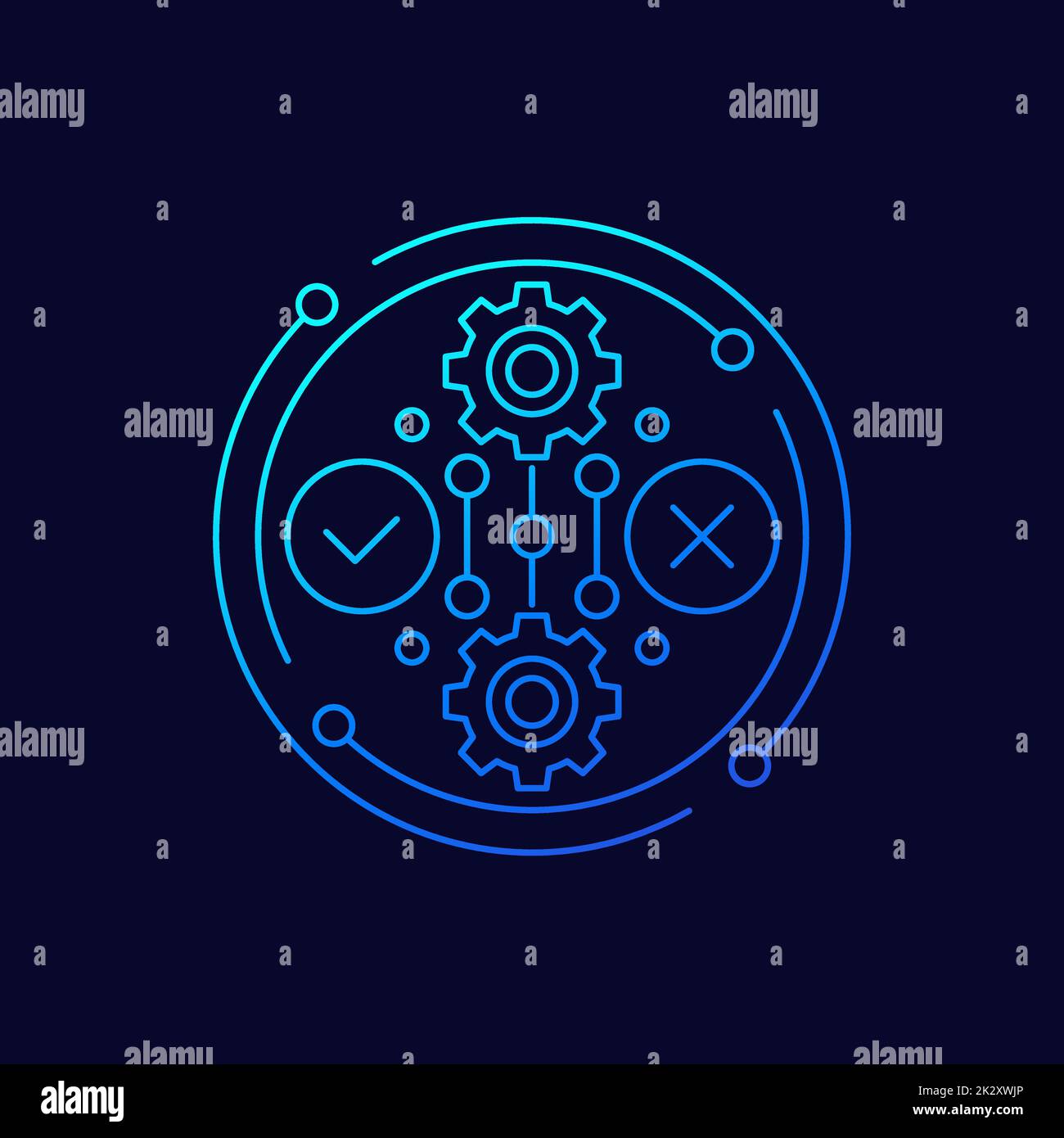 positive and negative line vector icon Stock Vector