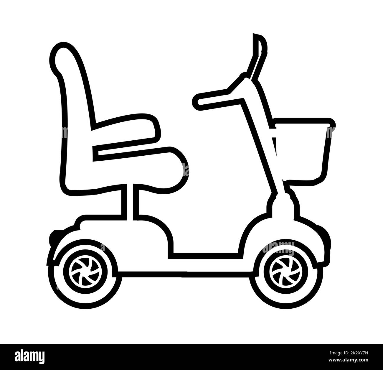mobility-scooter-thick-outline-stock-photo-alamy