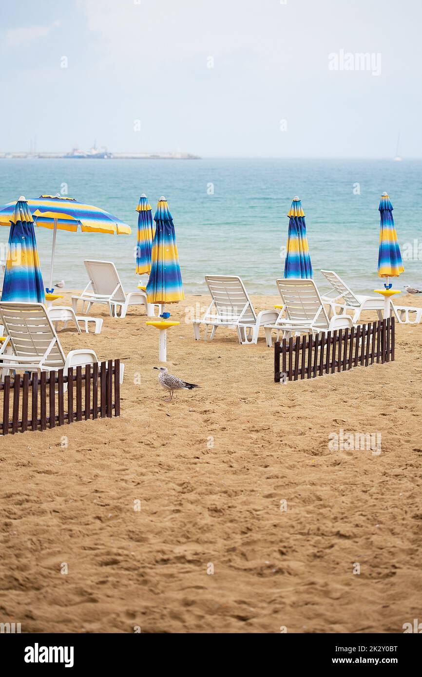 Beautiful sea and sandy beaches. Bulgaria, Nessebar Stock Photo