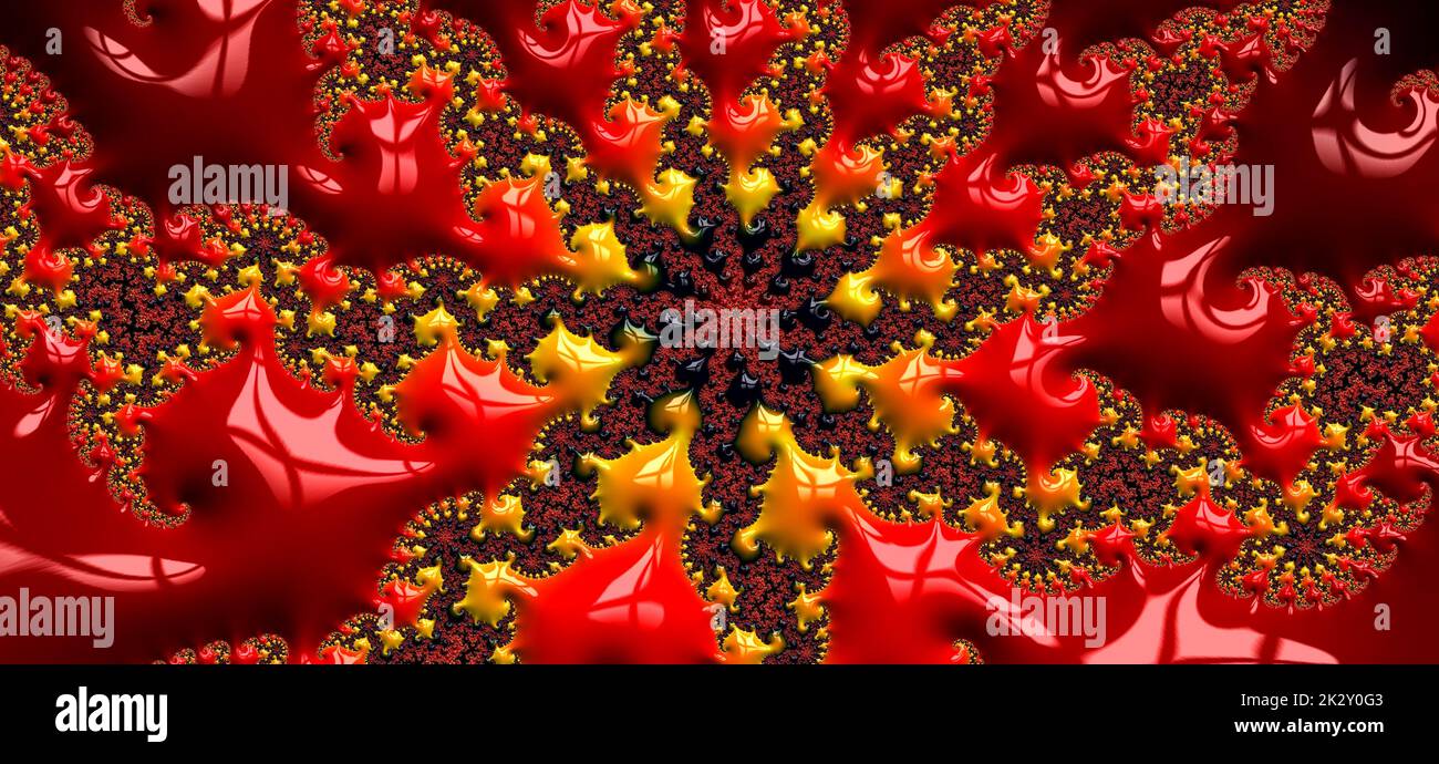 Computer generated abstract colorful fractal artwork for creative design Stock Photo