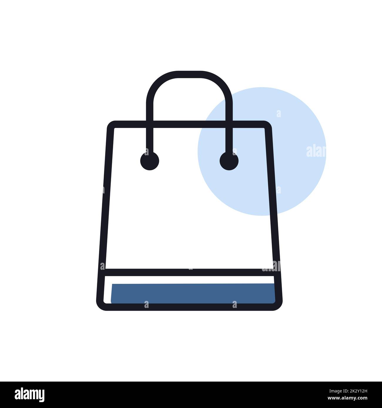 Shopping bag vector flat icon Stock Photo - Alamy