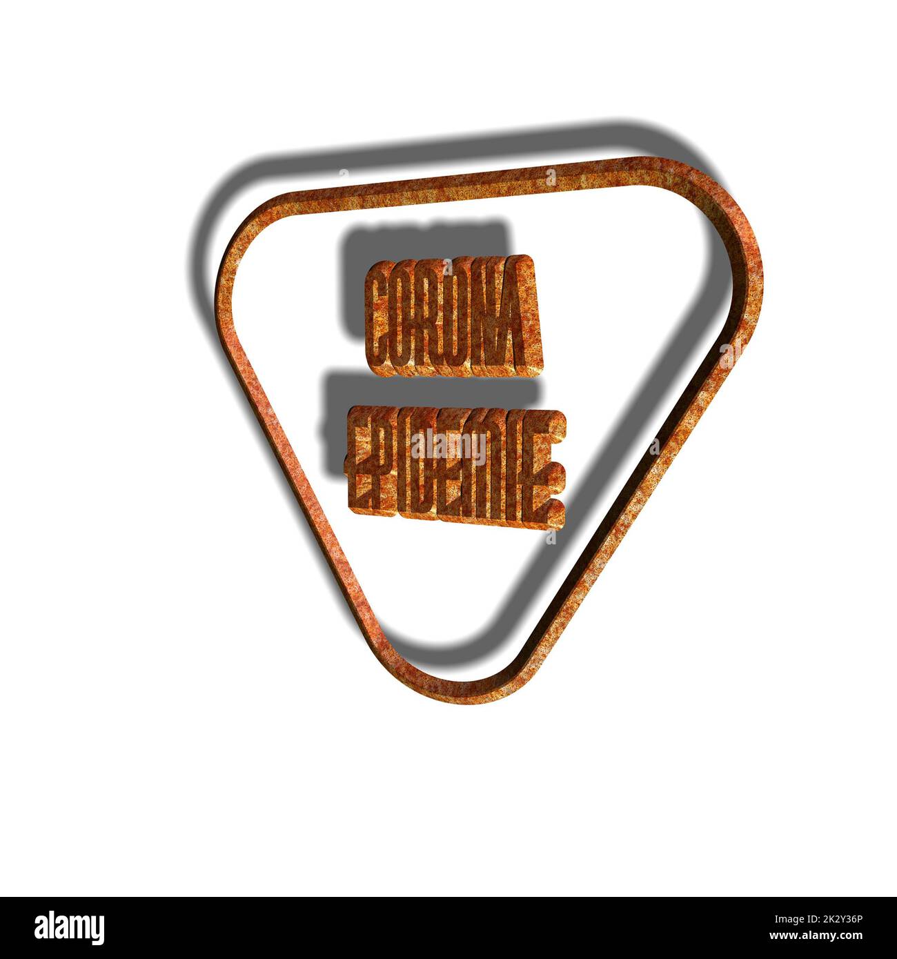 'Coronaepidemie' = 'Corona epidemic' - word, lettering or text as 3D illustration, 3D rendering, computer graphics Stock Photo