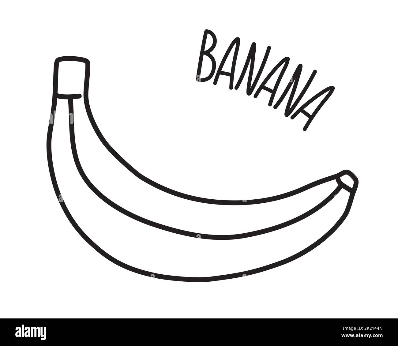 Banana Outline Clip Art