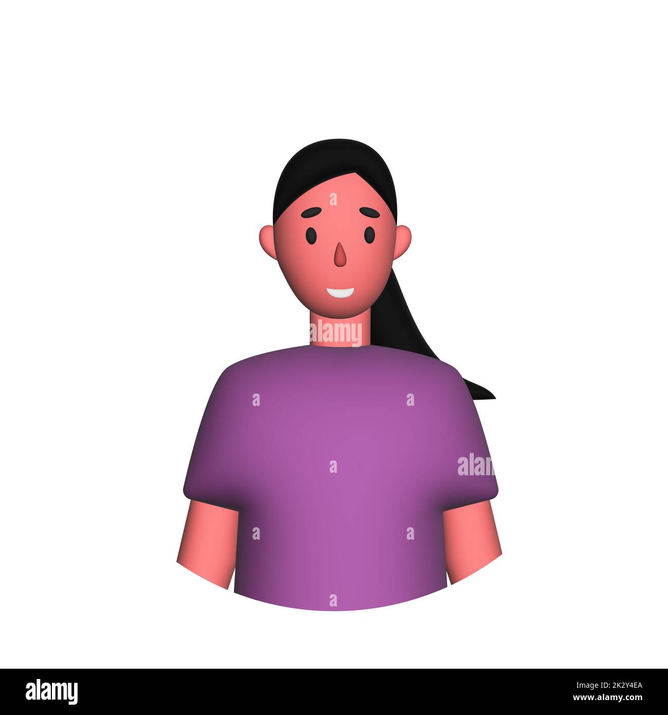 Web icon man, girl with a pigtail Stock Photo