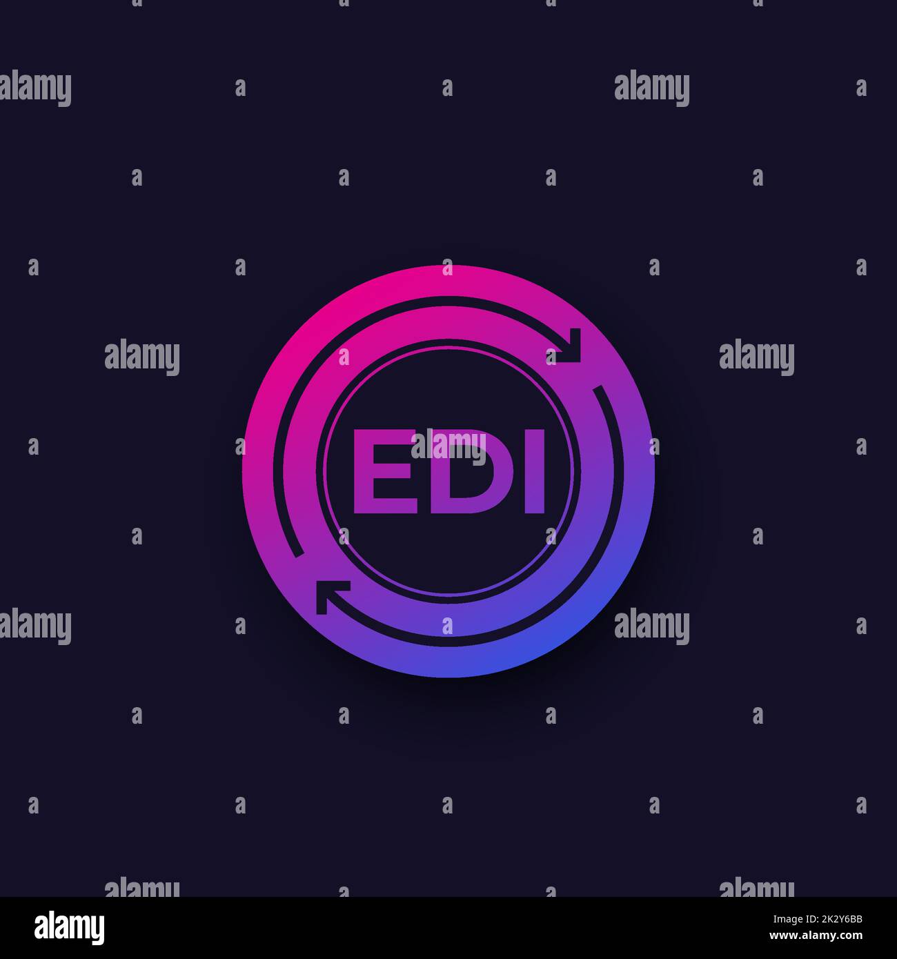 Edi Icon Electronic Data Interchange Vector Stock Vector Image Art Alamy