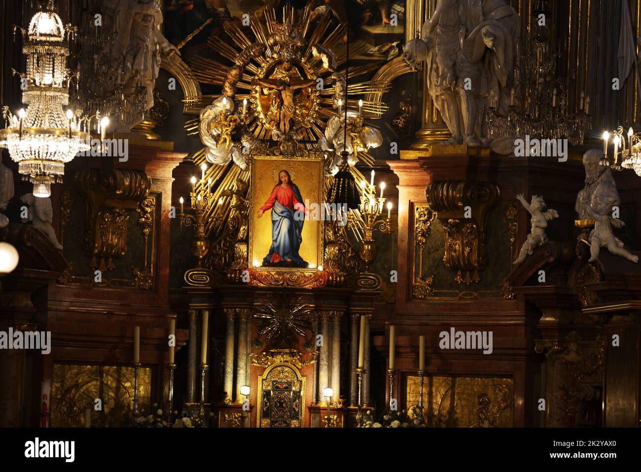 Wien Kirche, Kirche, Barock, die Peterskirche ist eine der schönsten Barockkirchen Wiens Stock Photo