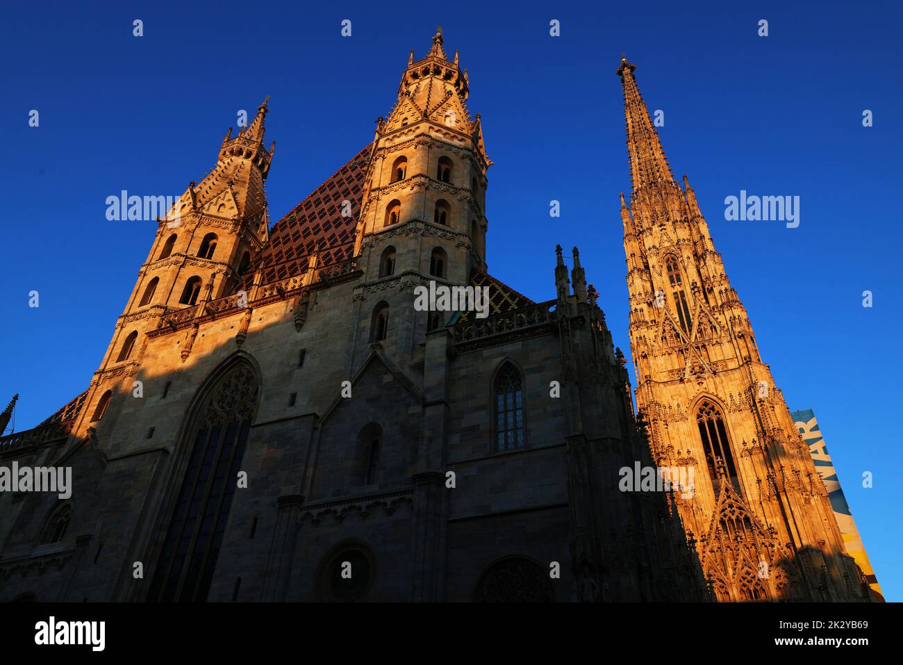 Gotik, Kirche, Figuren, Österreich, Wien Kirche, Wien Dom, Stephansdom, er ist das Wahrzeichen von Wien Stock Photo