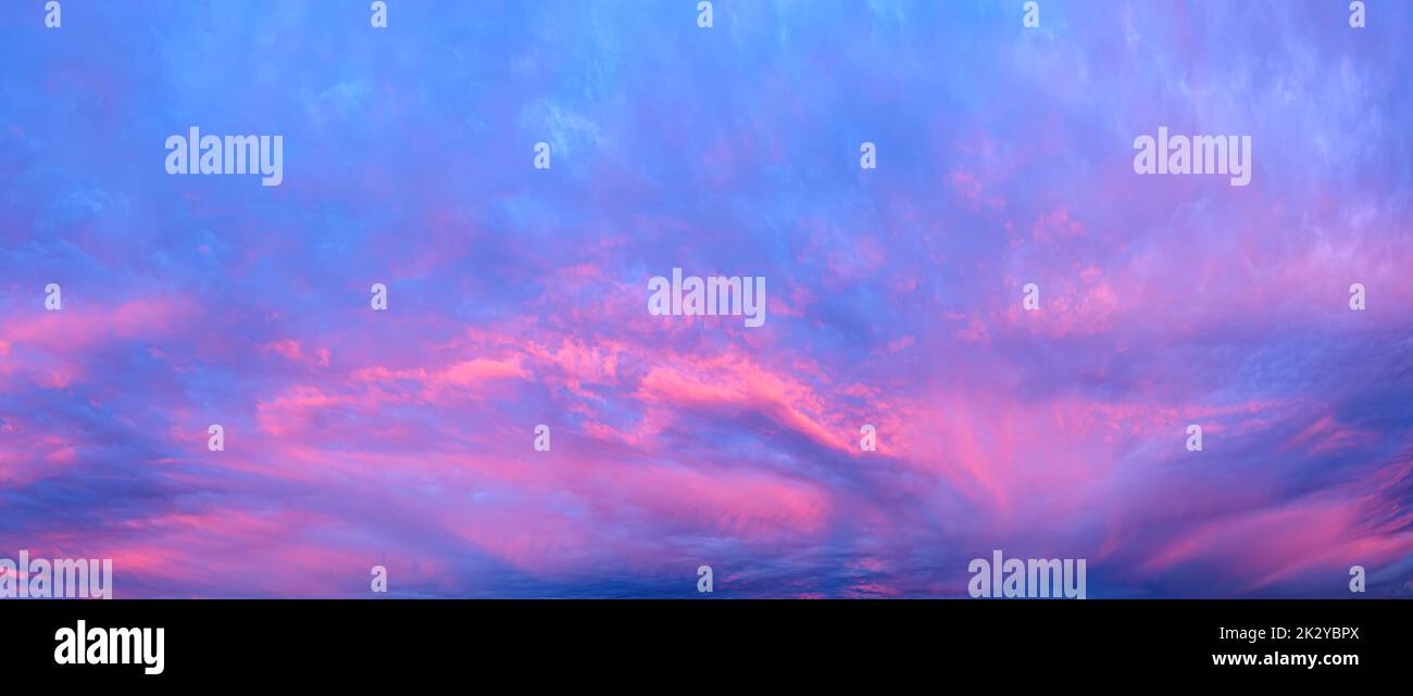 Beautiful red sky sunset panorama as background Stock Photo - Alamy