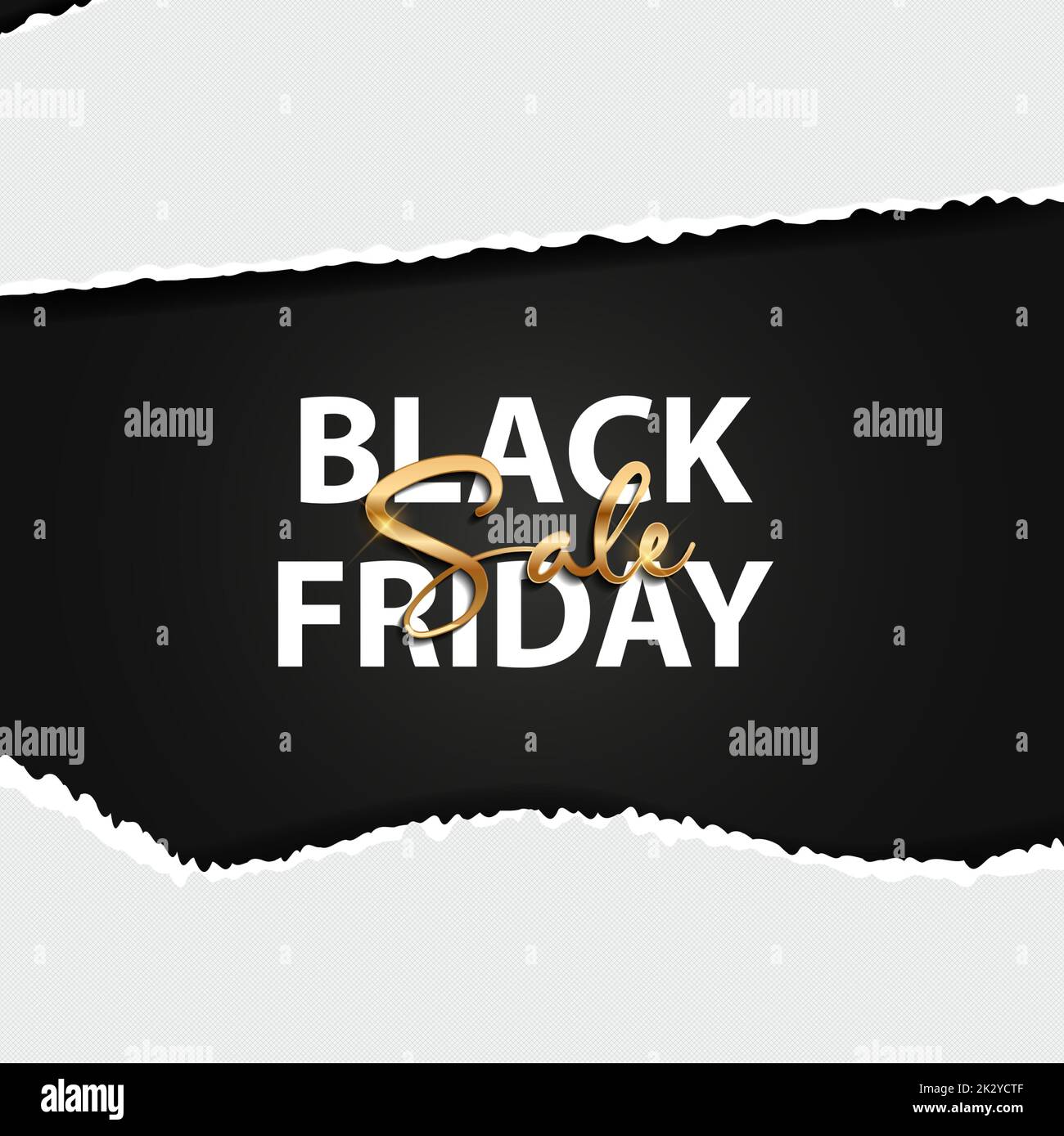Black Friday Sale Invitation Card. Vector Illustration EPS10 Stock Vector