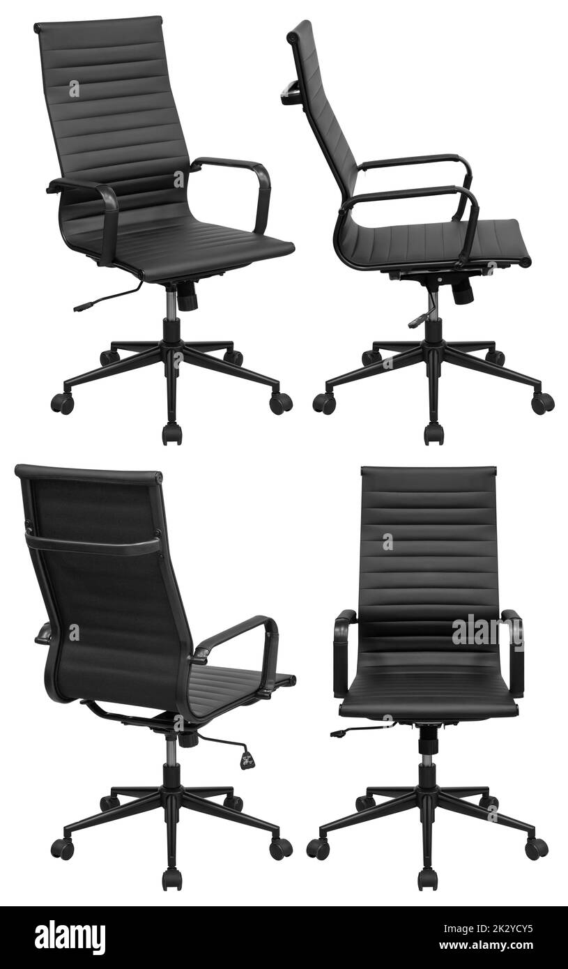 Black office chair at angle hi-res stock photography and images - Alamy