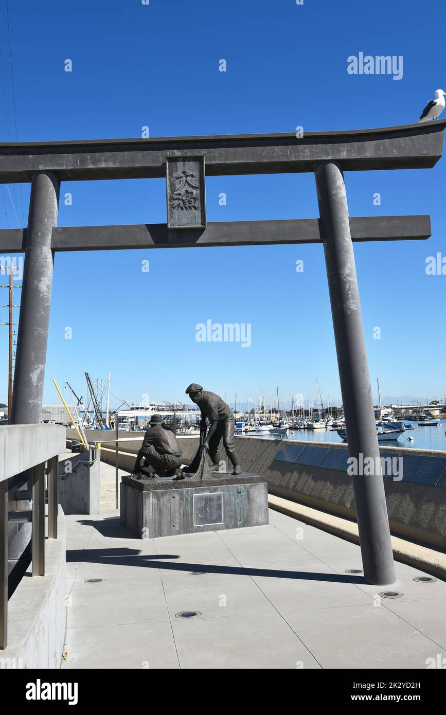 SAN PEDRO, CA - 21 SEP 2022: Terminal Island Japanese Fishing Village Memorial to the Japanese-American community, its forced evacuation in 1942, and Stock Photo