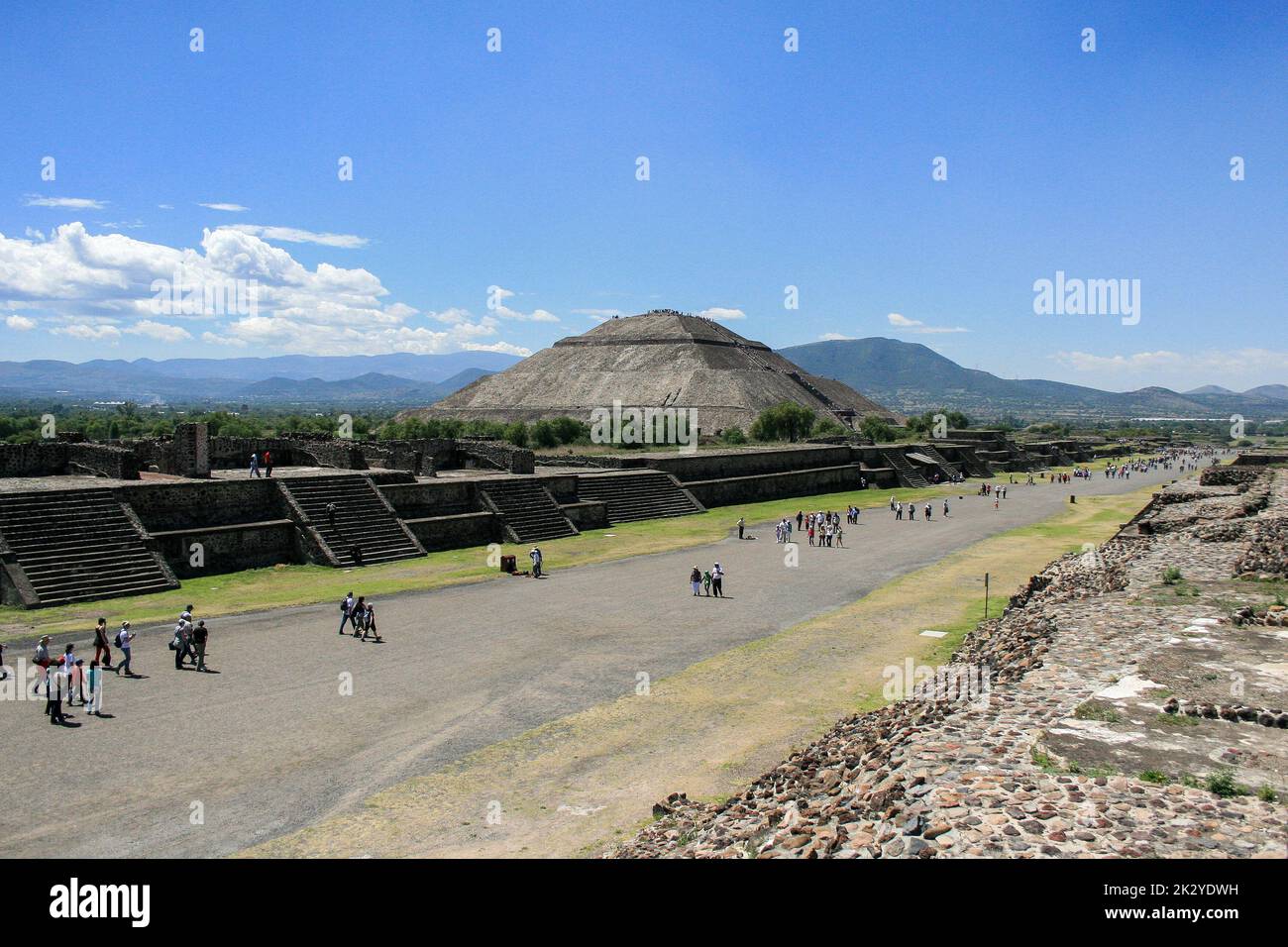 Theotihuacan - Mexico, 04 25 2010: General view of the ancient city of theotihuacan in Mexico Stock Photo
