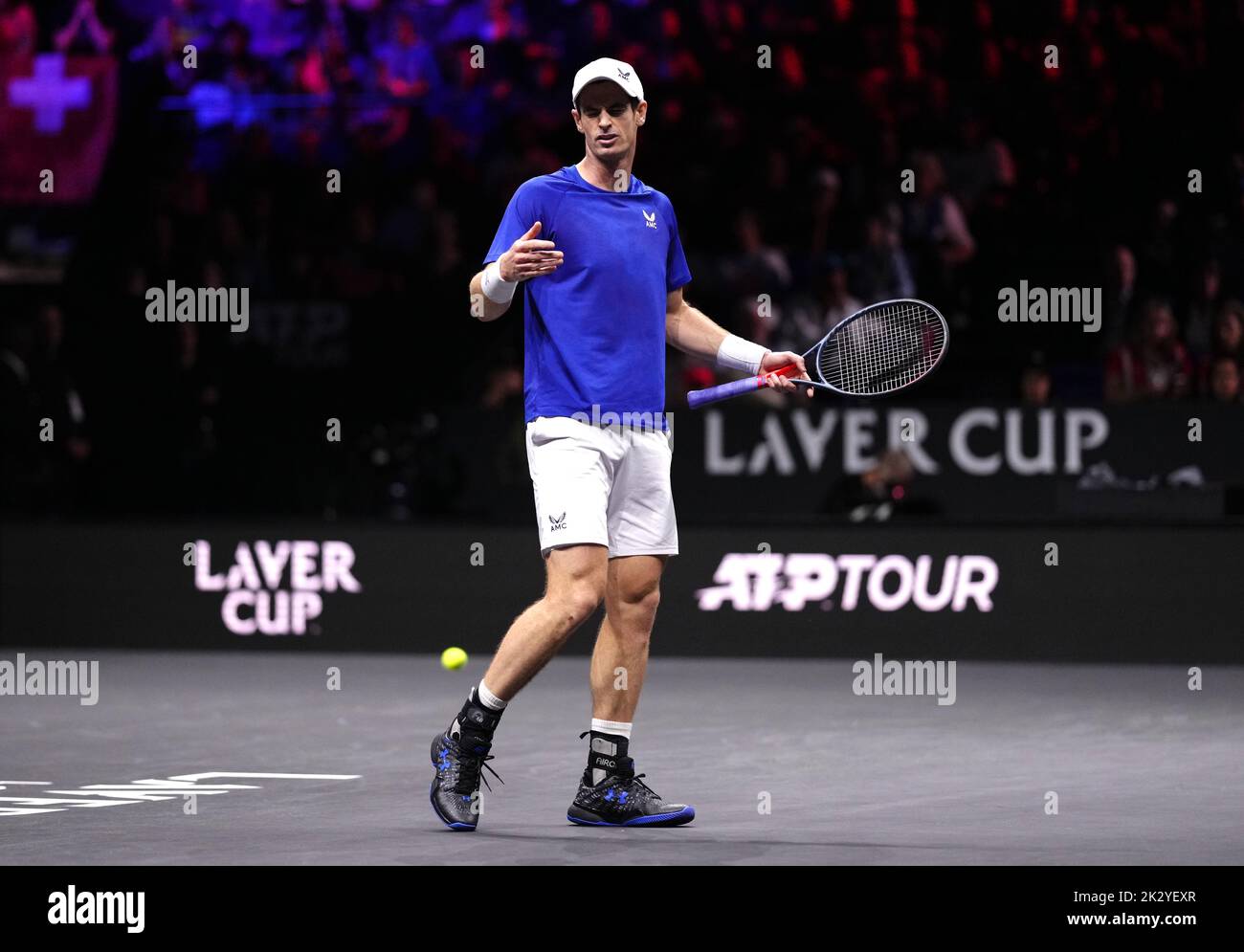 Team Europe's Andy Murray in action against Team World's Alex de Minaur on day one of the Laver Cup at the O2 Arena, London. Picture date: Friday September 23, 2022. Stock Photo