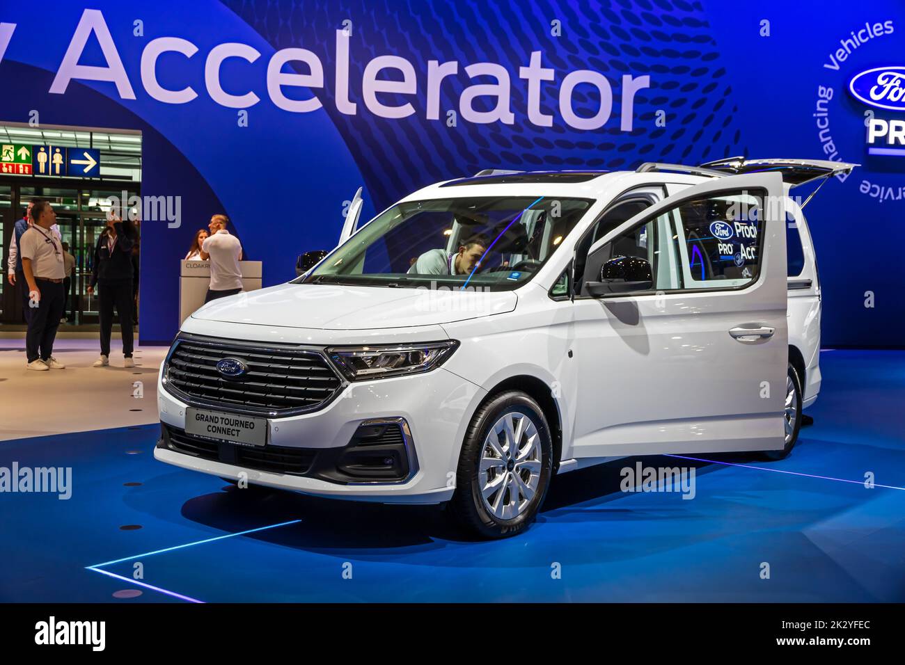 Ford Grand Tourneo Connect commercial van presented at the Hannover IAA Transportation Motor Show. Germany - September 20, 2022 Stock Photo