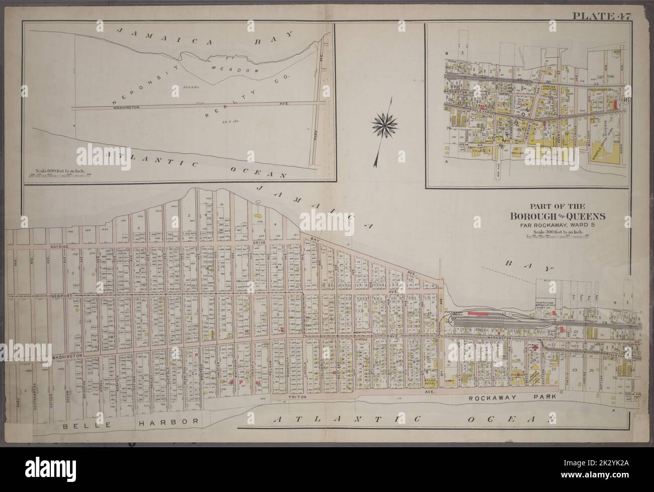 Cartographic Maps Cadastral maps - Cartographic Maps Cadastral Maps 1909 Lionel Pincus And Princess Firyal Map Division Queens New York Ny New York Ny Real Property Plate 47 Bounded By Jamaica Bay Bayside Drive Bay Avenue Centre Street Boulevard Eastern Avenue Atlantic Ocean Triton Avenue Pelham Avenue Washington Avenue And Park Avenue Part Of The Borough Of Queens Far Rockaway Ward 5 2K2YK2A