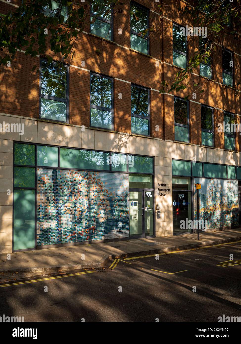 British Transport Police Station London - BTP Station in Whitfield Street Fitzrovia Central London Stock Photo