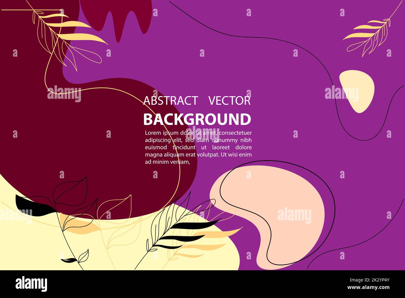 An illustration of abstract artistic background with editable texts ...