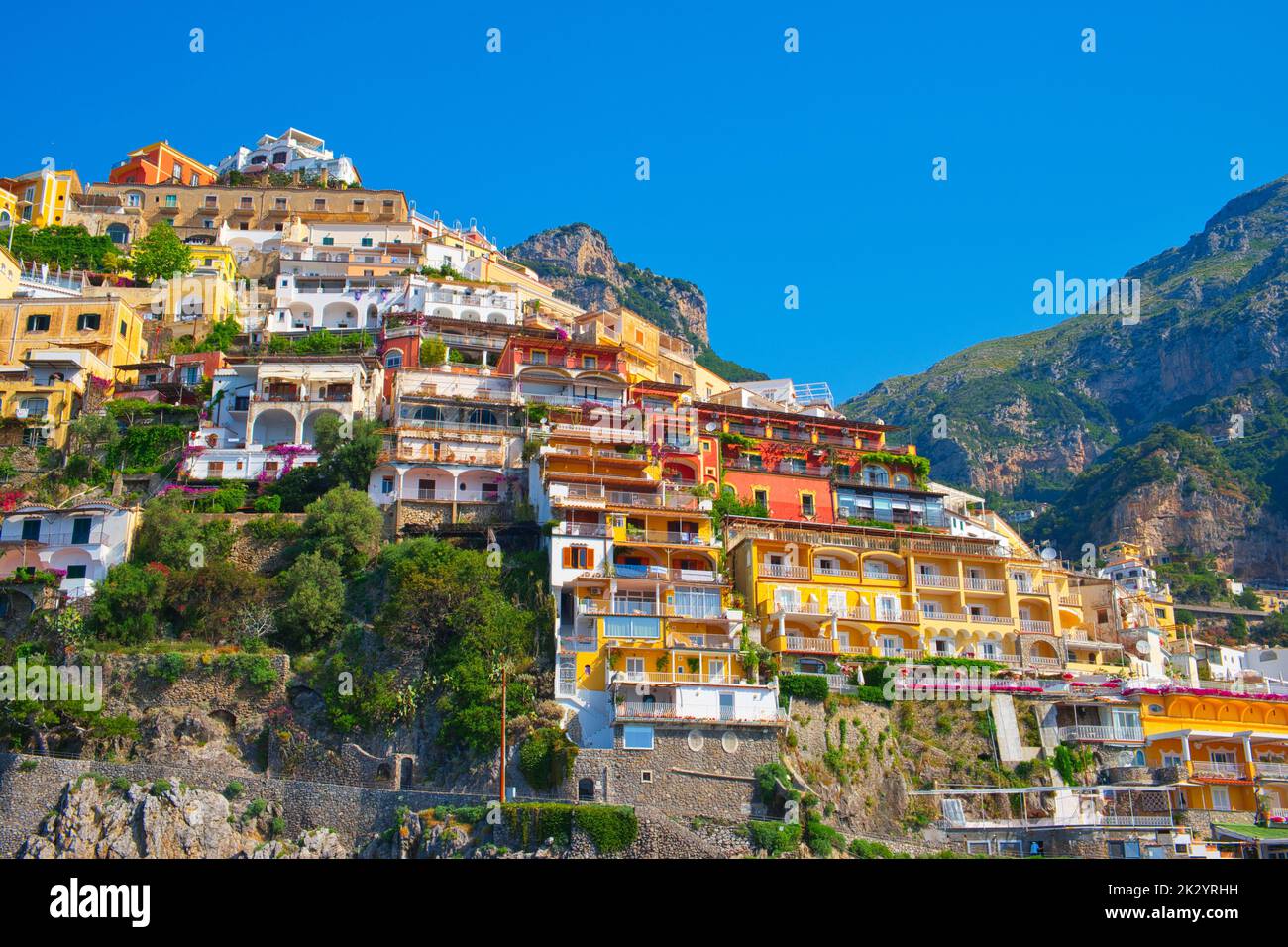 The Colorful Houses And Buildings Of The Italian Village Positano On the-colorful-houses-and-buildings-of-the-italian-village-positano-on