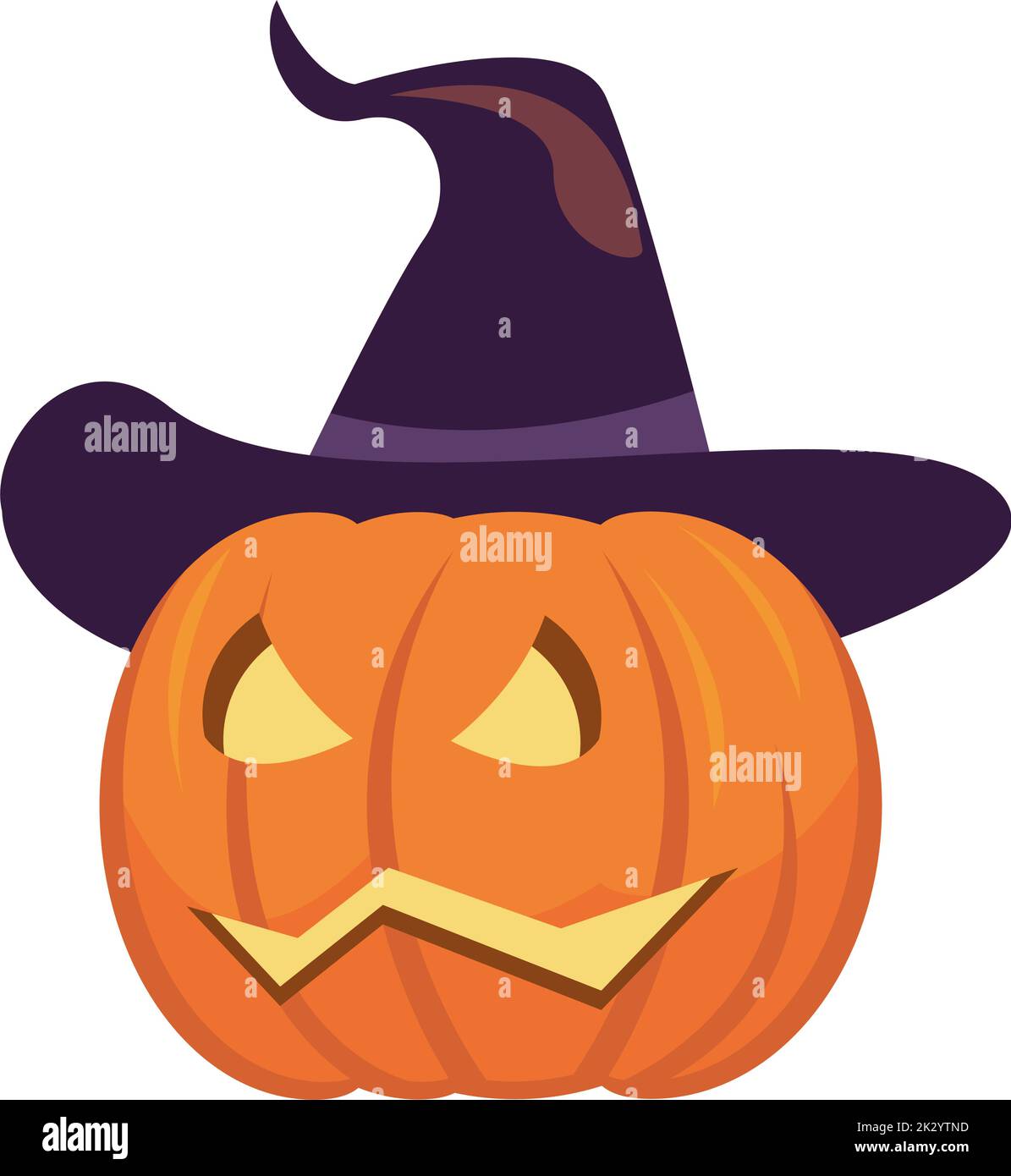 halloween pumpkin with witch hat Stock Vector Image & Art - Alamy