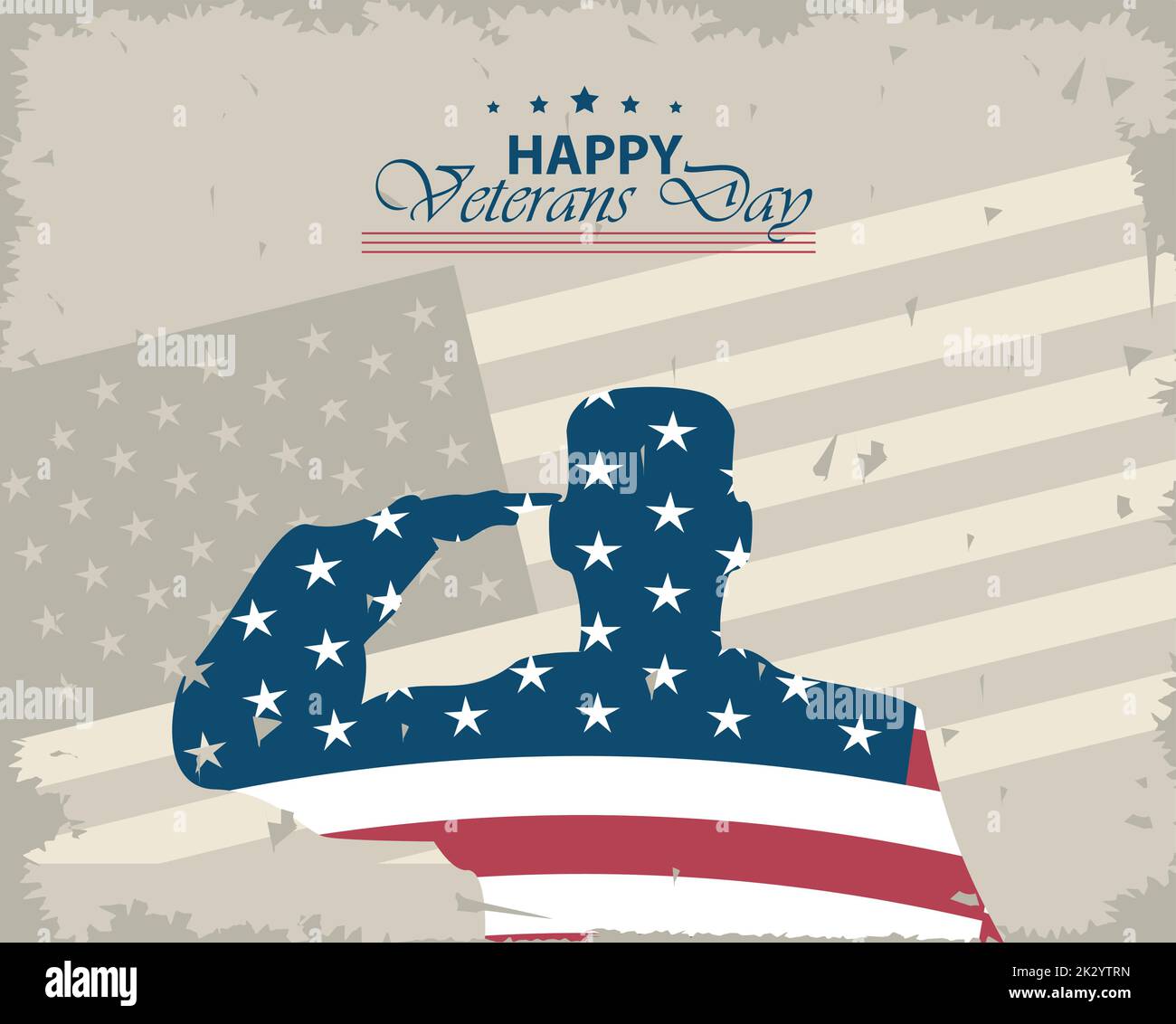 happy veterans day poster Stock Vector